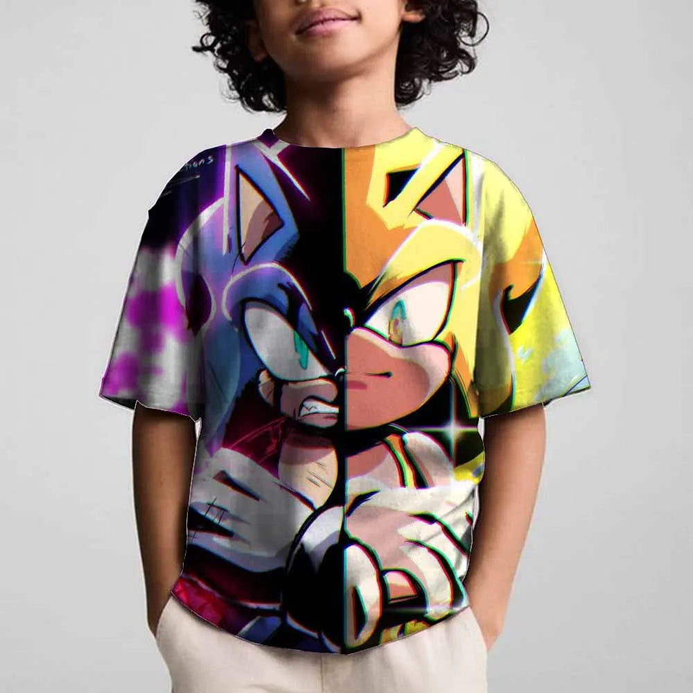 Sonics the Hedgehog: 3D Print Baby Clothing Outdoor Clothes T-Shirt Top Shirts
