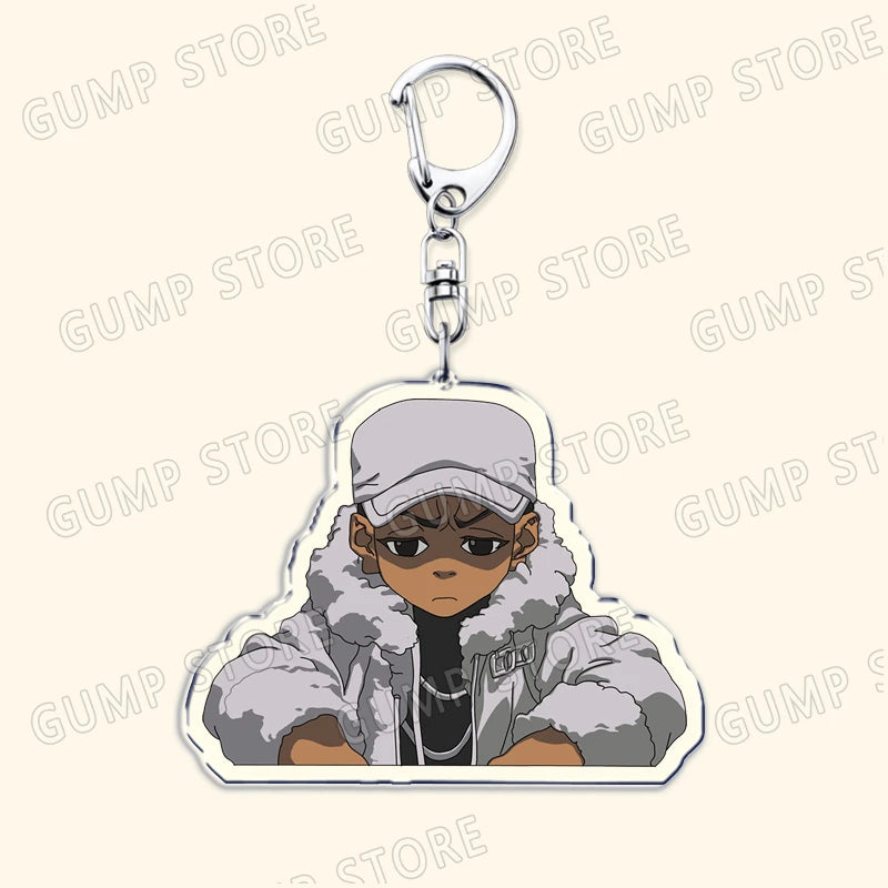 The Boondocks: Keychains for Accessories Bag Huey Riley Scarface Freeman Keyrings Jewelry Fans Gifts