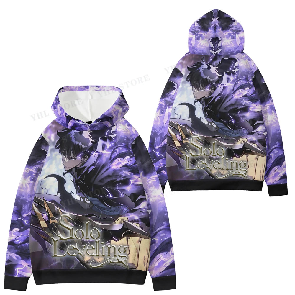 Solo Leveling: Hooded Sweatshirt Hoodie For Mens 3d Print Halloween Casual Sweatshirt Streetwear Hip Hop Pullover