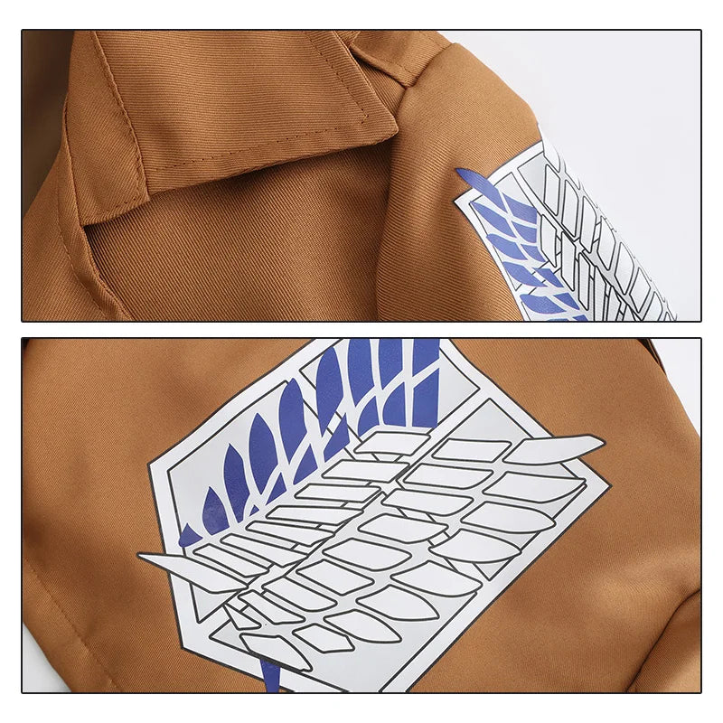 Anime Attack on Titan: Cosplay Shingeki no Kyojin Cosplay Costume Jacket Coat Eren Legion Jackets Halloween Costume for Men Women