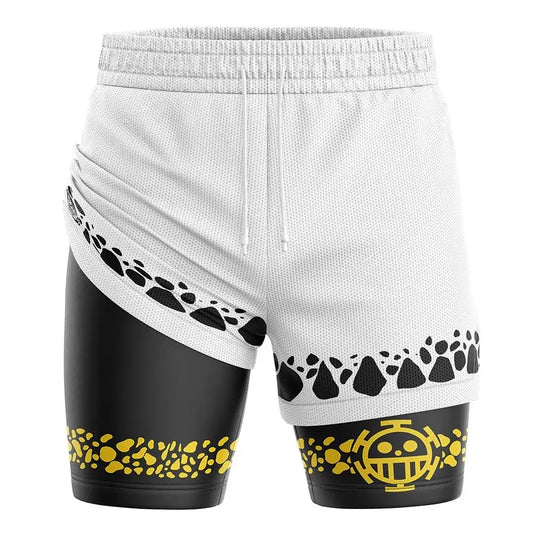 One Piece: Mesh Double-layer Shorts Streetwear Anime Summer 2026 New Y2k Casual Running Gym Workout Quick-drying Pants