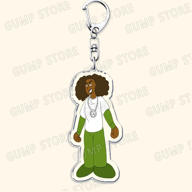 The Boondocks: Keychains for Accessories Bag Huey Riley Scarface Freeman Keyrings Jewelry Fans Gifts