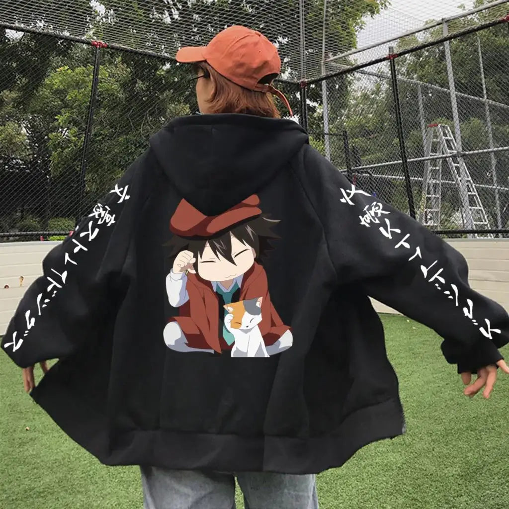 Bungo Stray Dogs: Kawaii Boy Edogawa Rampo Hoodies Harajuku Creative Cartoon Streetwear Long Sleeve Loose Sweatshirt