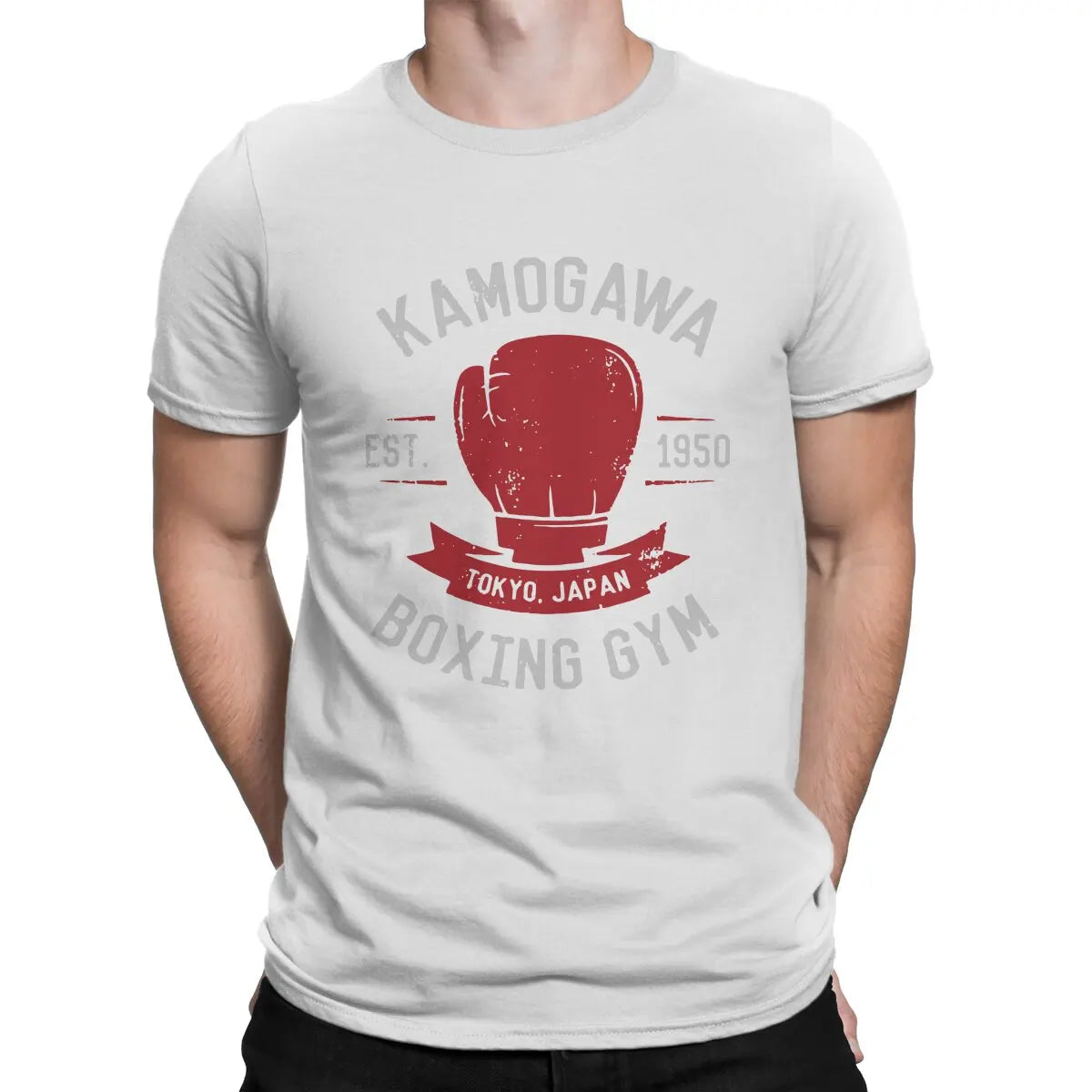 Hajime No Ippo: Kamogawa Boxing Gym T Shirt Men Novelty T-Shirt Crew Neck Anime Manga Tee Shirt Short Sleeve Clothes