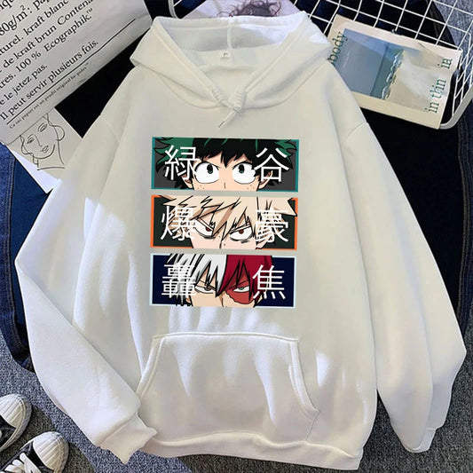 My Hero Academia: Autumn Winter Fashion Long-Sleeved Sweater Anime Deku Bakugou Katsuki Todoroki Shoto Outdoor Sports Hoodie