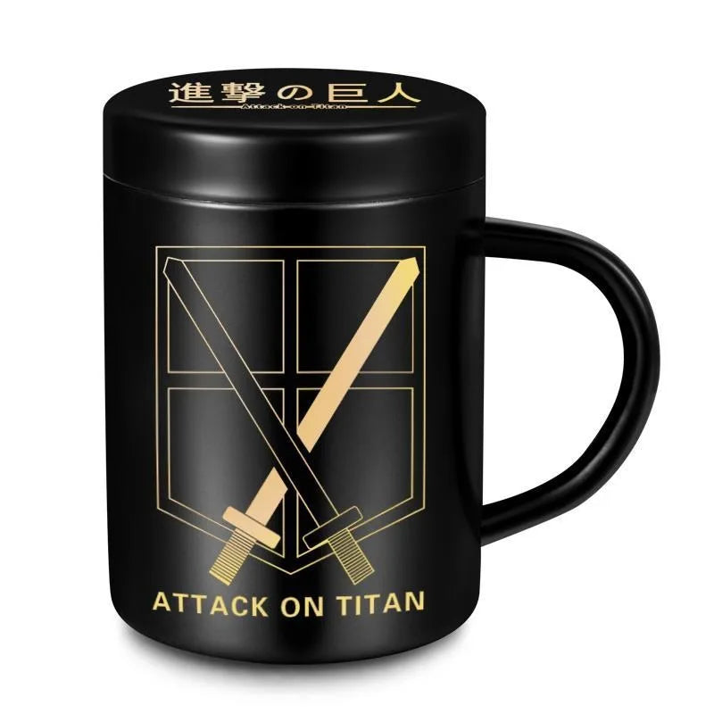 Attack on Titan: peripherals 304 stainless steel mug two-dimensional creative cartoon wings of freedom water cup gift