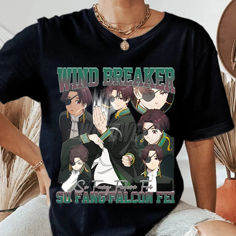 Wind Breaker: Classic Street Clothes Gift for Him Anime Apparel Cotton Anime Soft Tee