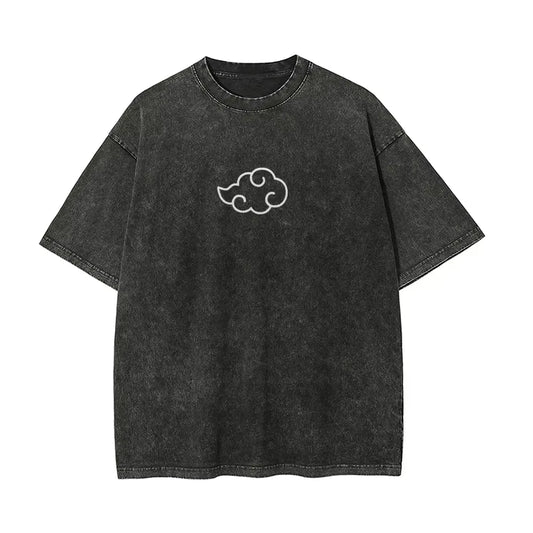 Naruto: Itachi Uchiha T Shirt Men Acid Wash Red Sharingan Eye Anime Graphic Cotton Streetwear Manga Ninja Half Face Vintage Tee