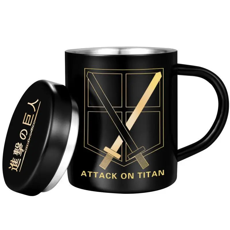 Attack on Titan: peripherals 304 stainless steel mug two-dimensional creative cartoon wings of freedom water cup gift