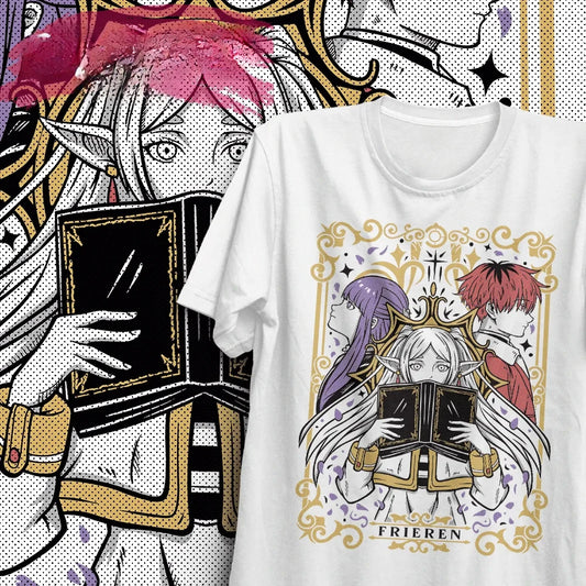 Frieren: T Shirt Manga Gift for Anime Lover All Size Graphic T Shirts Y2k Top Women Clothing Oversized T Shirt