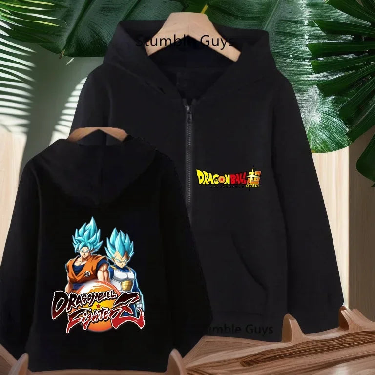Dragon Ball Z: (KIDS) Zipper Hoodie Clothes Goku Spring Autumn Sweatshirt Children's Tops
