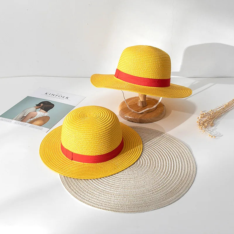 One Piece: Luffy Hat Straw Hat Performance Animation Cosplay Sun Protection Accessories Hat Summer Sun Hat Straw Hats For