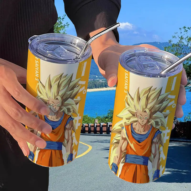 Dragon Ball: Creative Stainless Steel Insulated Cup Fashionable and High-Looking Straw Cup