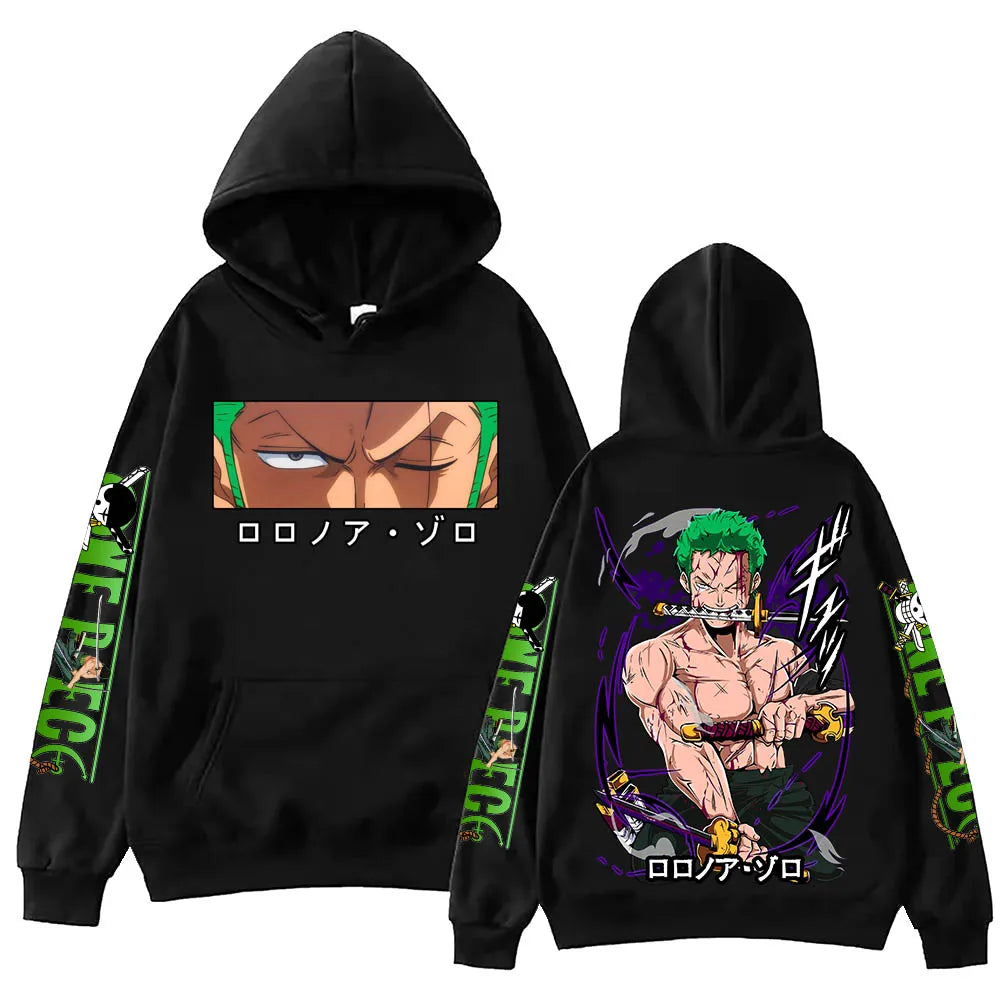 One Piece: Zoro Hoodie Harajuku Hip Hop Pullover Tops Sweatshirt Gift