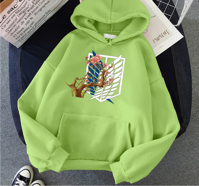 Attack On Titan: Hoodie Levi Graphic Hooded Clothes Autumn Warm Sweatshirt Harajuku Streetwear Tops
