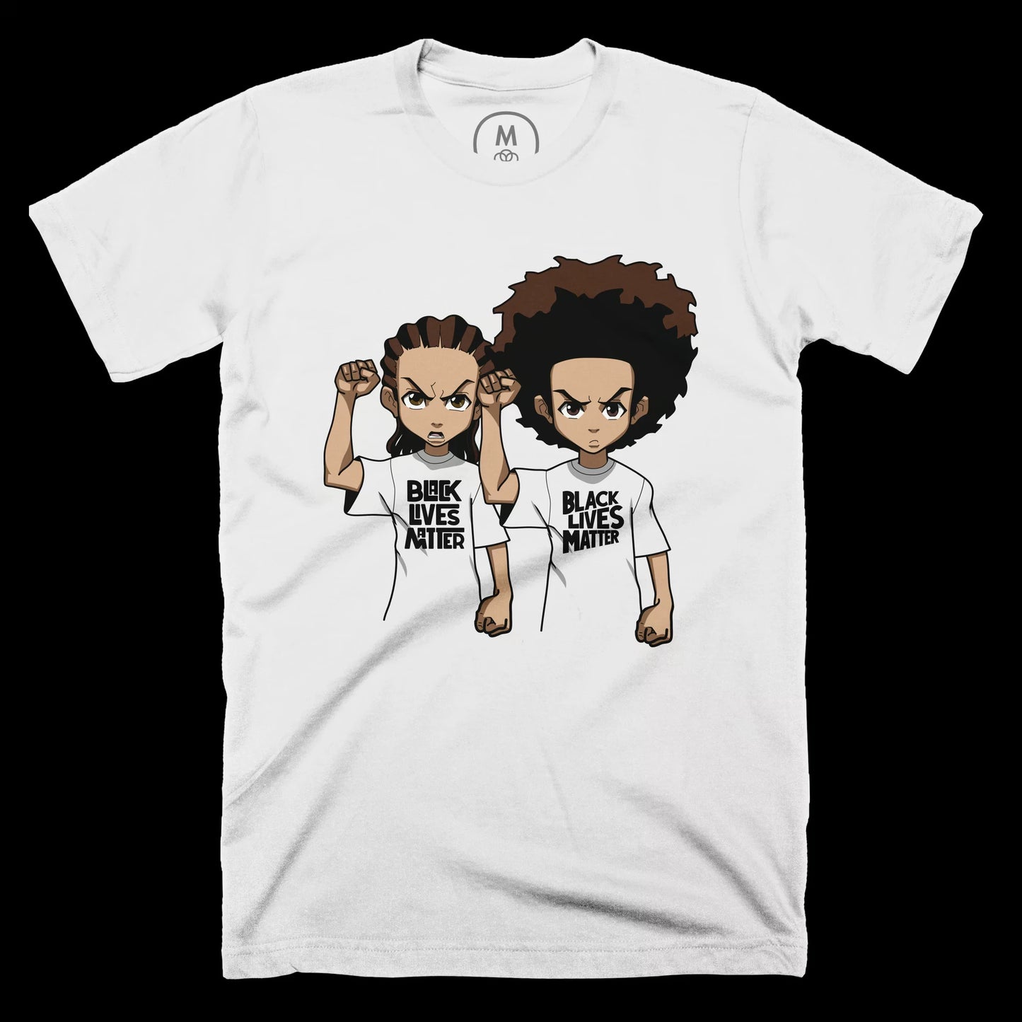 The Boondocks: Fashion Casual Printed T-Shirt Crew Neck Short Sleeve Cotton T-Shirt