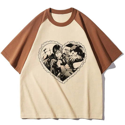 Black Butler: shirt women aesthetic korean clothes harajuku Pastel Retro tshirt Y2k Comfortable kawaii aesthetic Graphic hip hop