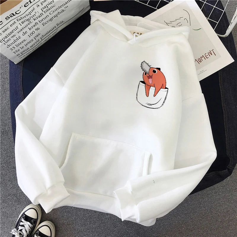 Chainsaw Man: Plus Size Sweatshirt Harajuku Long Sleeve Pullover Casual Streetwear Clothes Tops