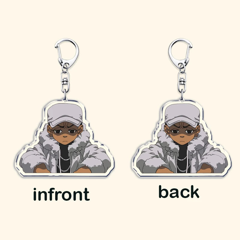 The Boondocks: Keychains for Accessories Bag Huey Riley Scarface Freeman Keyrings Jewelry Fans Gifts