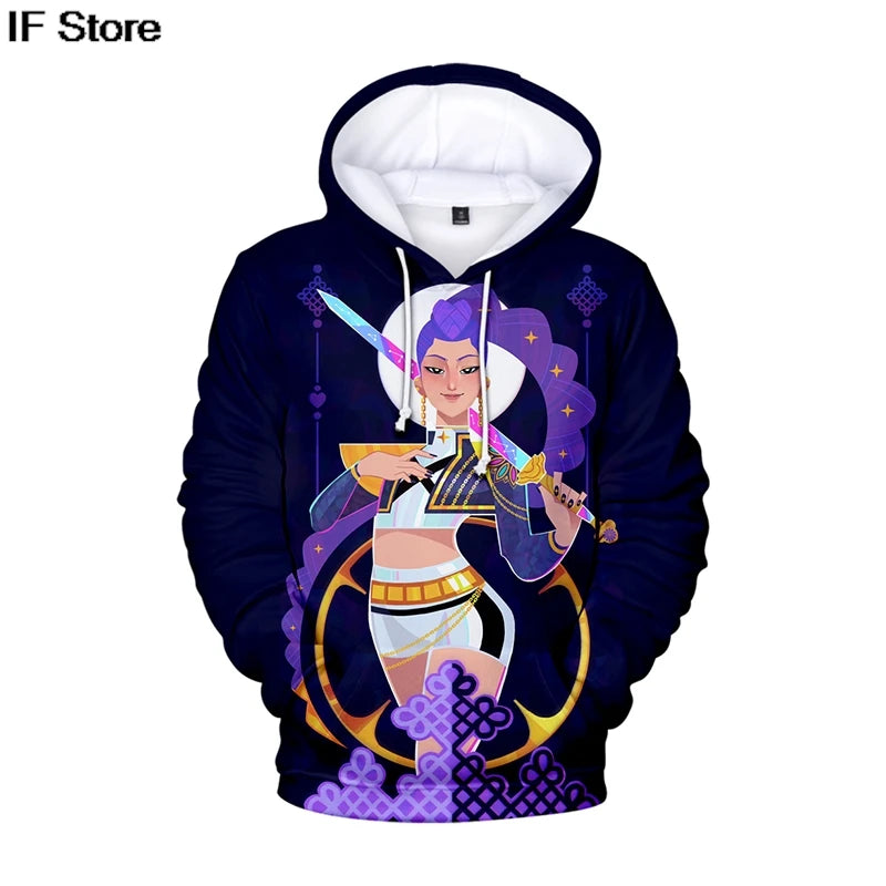 KPop Demon Hunters: 3Dhoodies boys Girls Harajuku Hoodie men Women Y2K Clothing Fashion Loose Sweatshirt Pullover Trend Hoodies