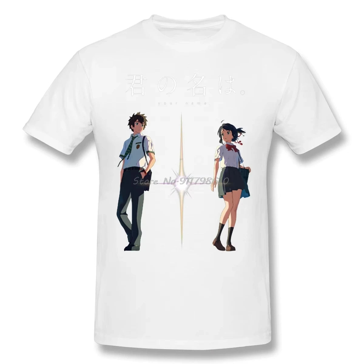Your Name: Love Anime T-shirt Men Women Cotton Short Sleeve Custom Men's Clothes Tees Harajuku Streetwear