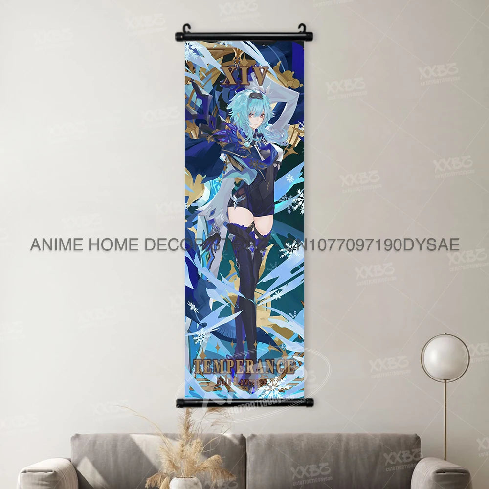 Genshin Impact: Posters Kamizato Ayaka Home Decor Klee Decorative Painting Barbara Scrolls Picture Arataki Itto Wall Artwork Sayu