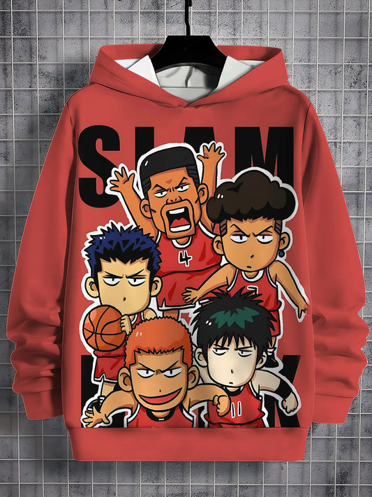 Slam Dunk: (KIDS) 3D Print All Seasons Children Casual Sweatshirt Cool Pullover Tops Unisex Clothes Boy Girl Hoodies