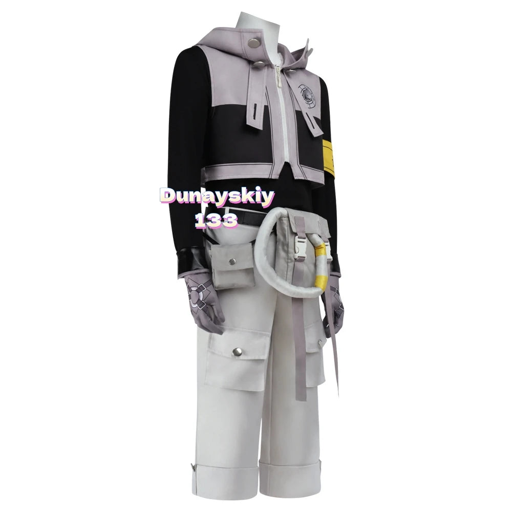 Gachiakuta: Rudo Surebrec Anime Cosplay Costume - Akuta Cleaners Uniform with Hoodie & Gloves, Perfect Props for Halloween