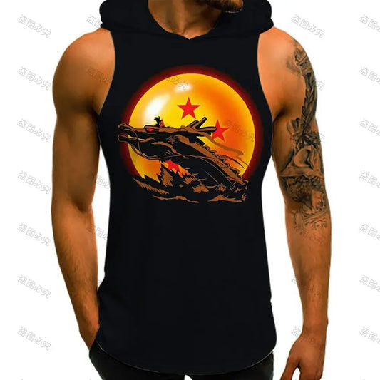 Dragon Ball Z: Bodybuilding Man Fashion Sleeveless Vests Super Saiyan Goku Men's Clothes Tops