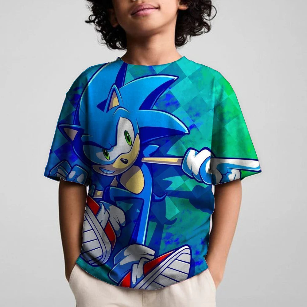 Sonics the Hedgehog: 3D Print Baby Clothing Outdoor Clothes T-Shirt Top Shirts