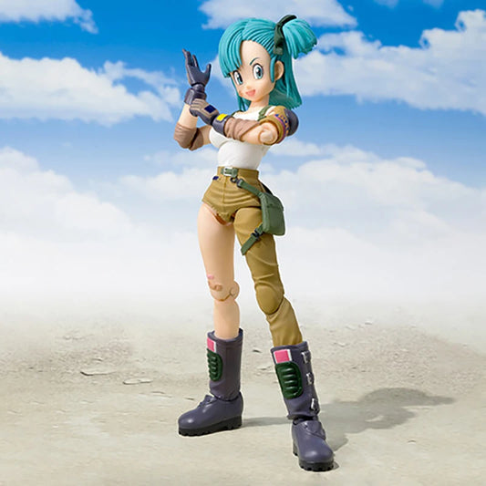 Dragon Ball: 13.5cm AnimeFigures Bulma Goku Action Figure Movable PVC Collection Doll SHF Childhood Son Goku Figurine Model Toys