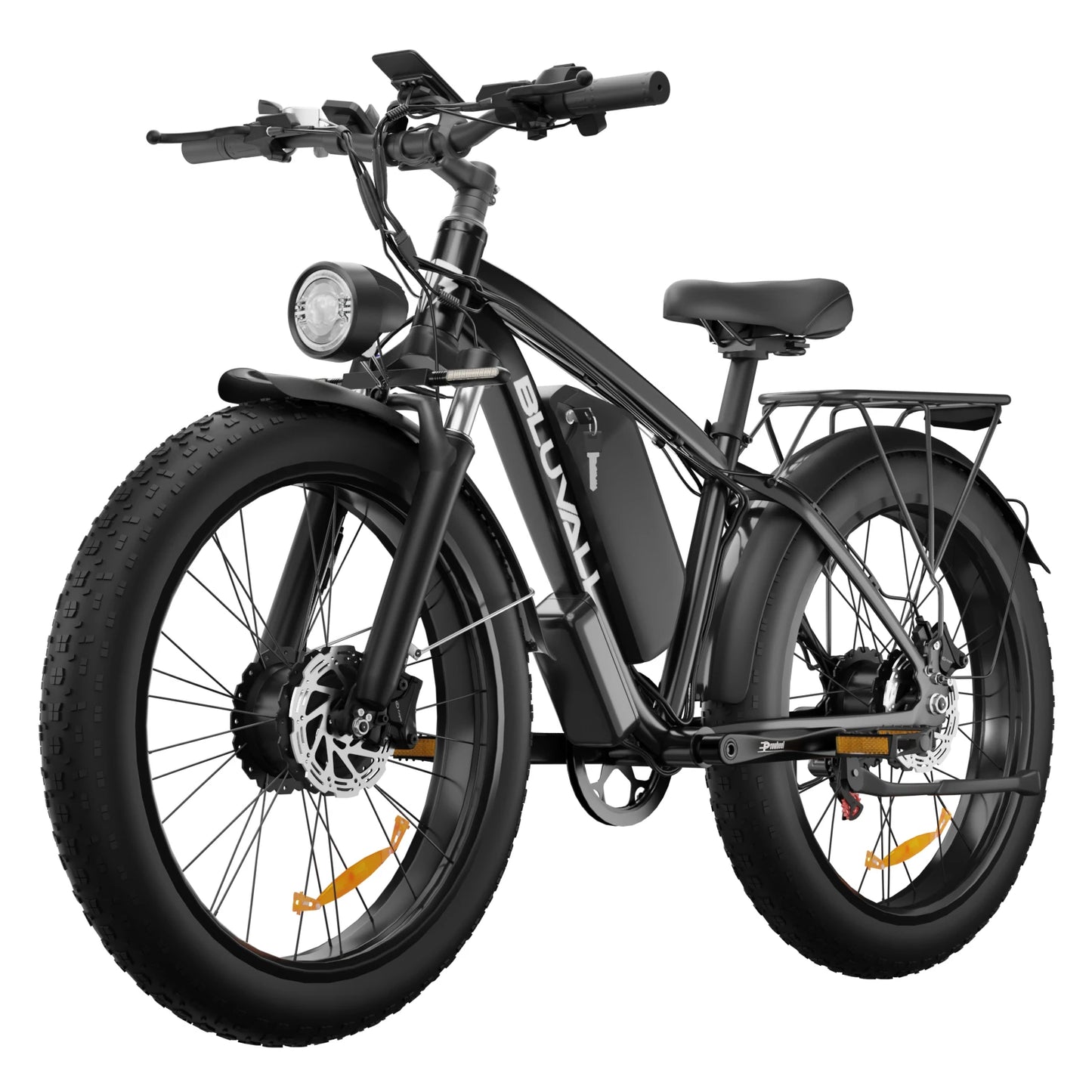 Yowamishi Pedal: BLVALL B1 48V 2000W Full Suspension E-Bike CE Certified 26 Inch Fat Tires Hidden Dual Battery Snow Beach Electric Bicycle