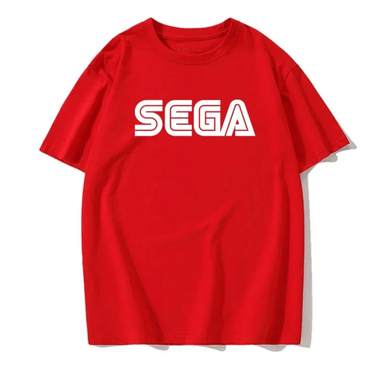 Sonic the Hedgehog: Sega Logo Men T Shirts Summer Casual Short Sleeve Fashion Streetwear Harajuku Tshirt Korea Style Game Fans Male Tees