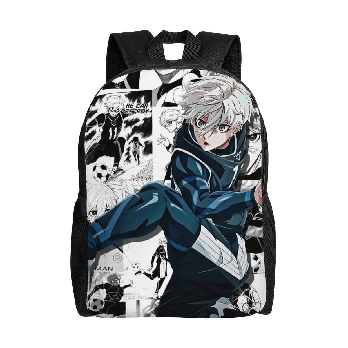 Blue Lock: Backpack for Men Women Teenage High School Hiking Travel Daypack Soccer Anime Laptop Computer Canvas Bags Durable