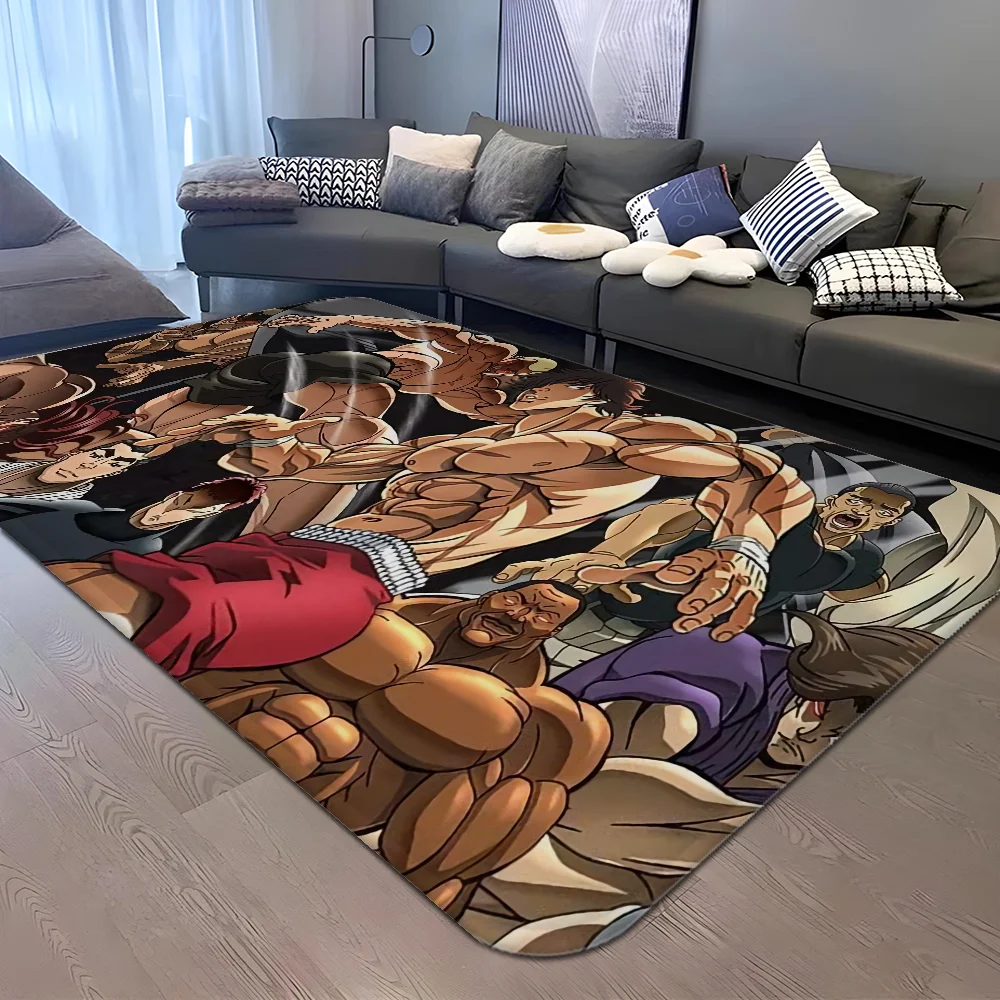 Baki Hanma: Yujiro Manga Hallway Carpet INS Style Soft Bedroom Floor House Laundry Room Mat Anti-skid Bedside Area Rugs