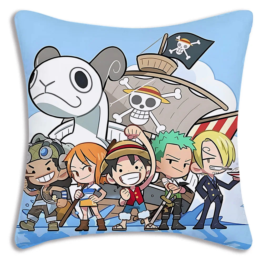 One Piece: Pillow Covers Sofa Decorative Home Double-sided Printing Short Plush Cute Cushion Cover