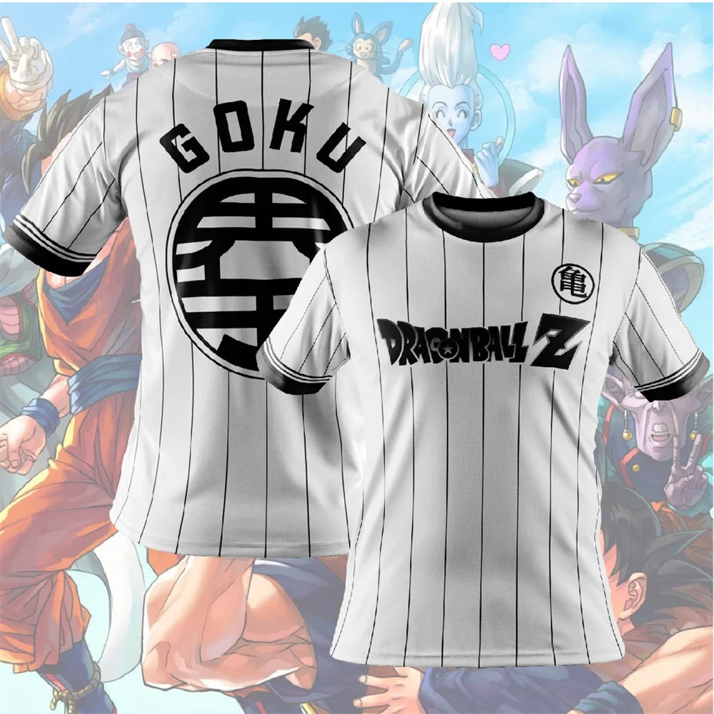 Dragon Ball: Men's 3D Printed Cartoon Tshirt Anime Z Tshirt Summer Harajuku Men Goku Clothes Super Saiya Short Sleeve T-shirt