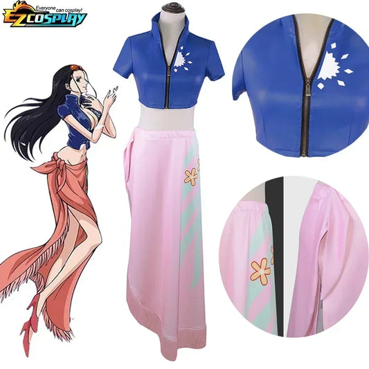 One Piece: Anime une pièce Nico Robin Cosplay Costume haut et Wrap Skirfor femmes une pièce Anime Nico Robin tenue robe