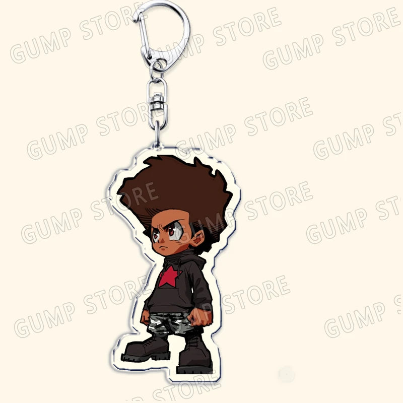 The Boondocks: Keychains for Accessories Bag Huey Riley Scarface Freeman Keyrings Jewelry Fans Gifts