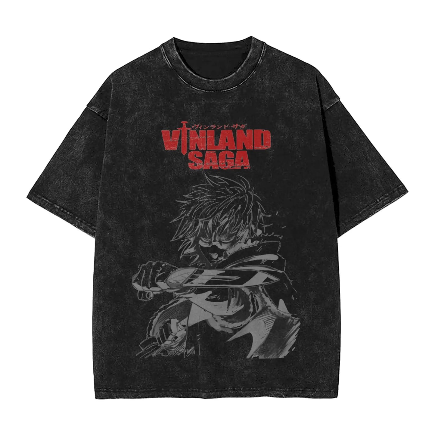 Vinland Saga: T Shirt Hip Hop Washed 100% Cotton Oversize T-Shirts Streetwear Summer Tee Shirt
