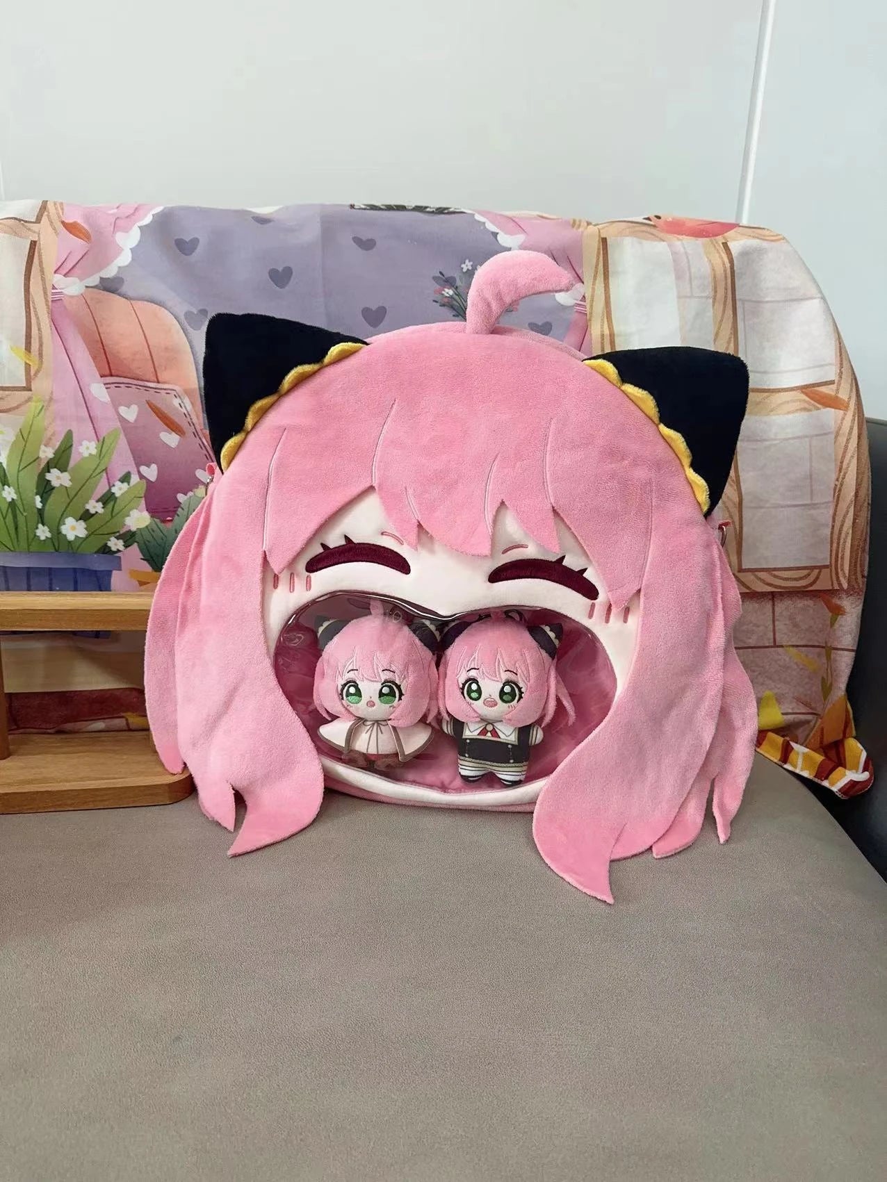 Spy x Family: Character Kawaii Girls Anya Forger Big Face Transparent Backpack Messenger Bag Gifts