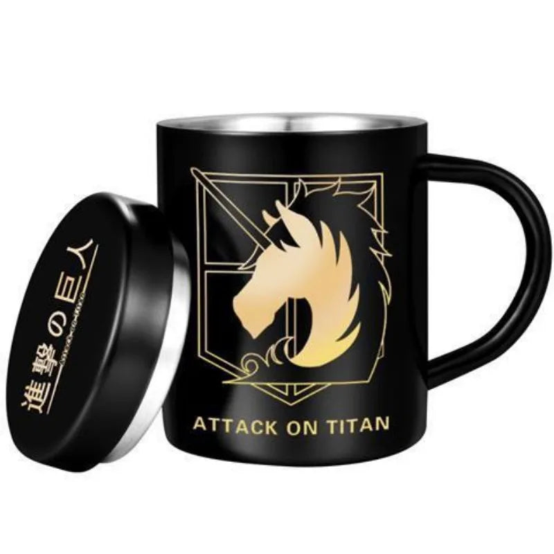 Attack on Titan: peripherals 304 stainless steel mug two-dimensional creative cartoon wings of freedom water cup gift