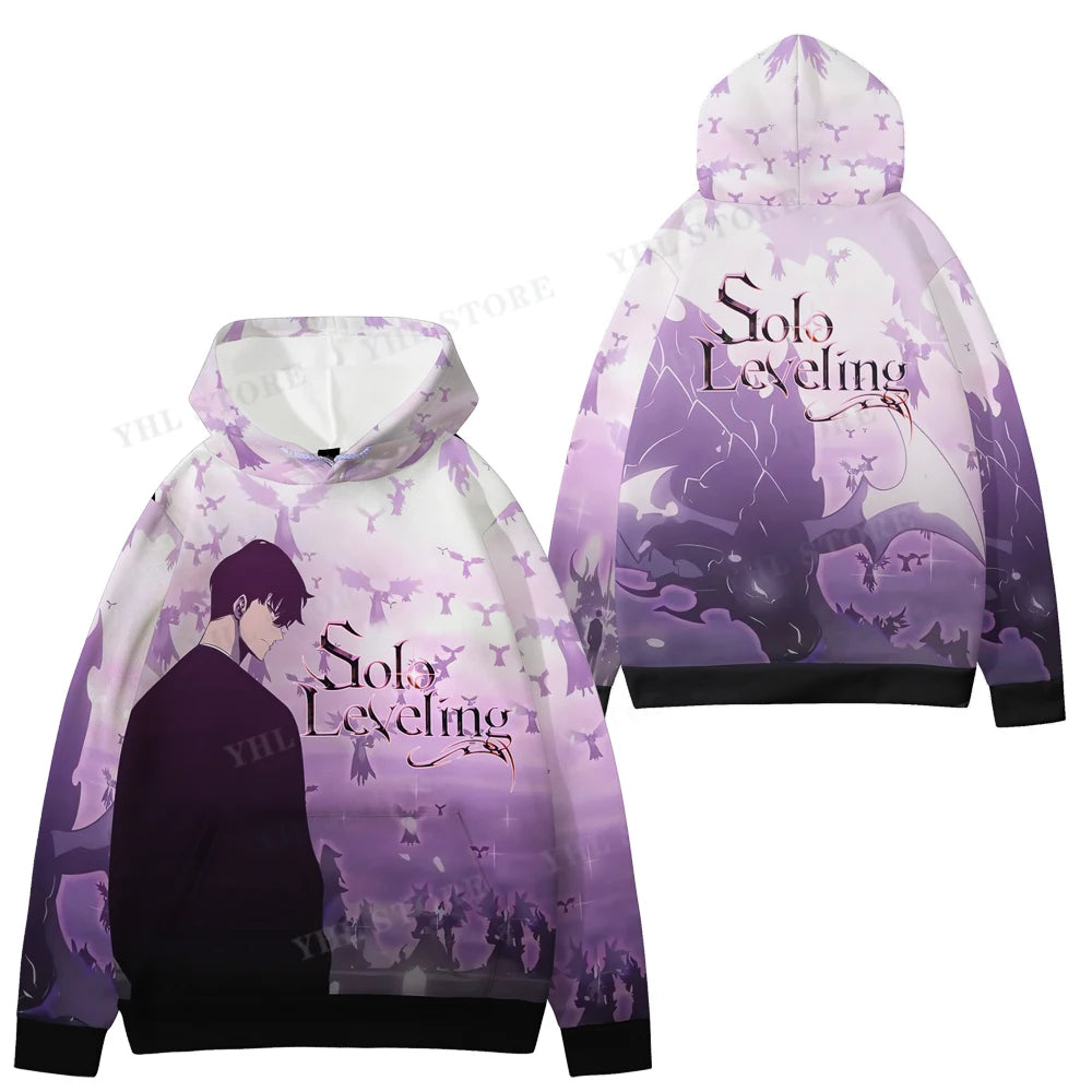 Solo Leveling: Hooded Sweatshirt Hoodie For Mens 3d Print Halloween Casual Sweatshirt Streetwear Hip Hop Pullover