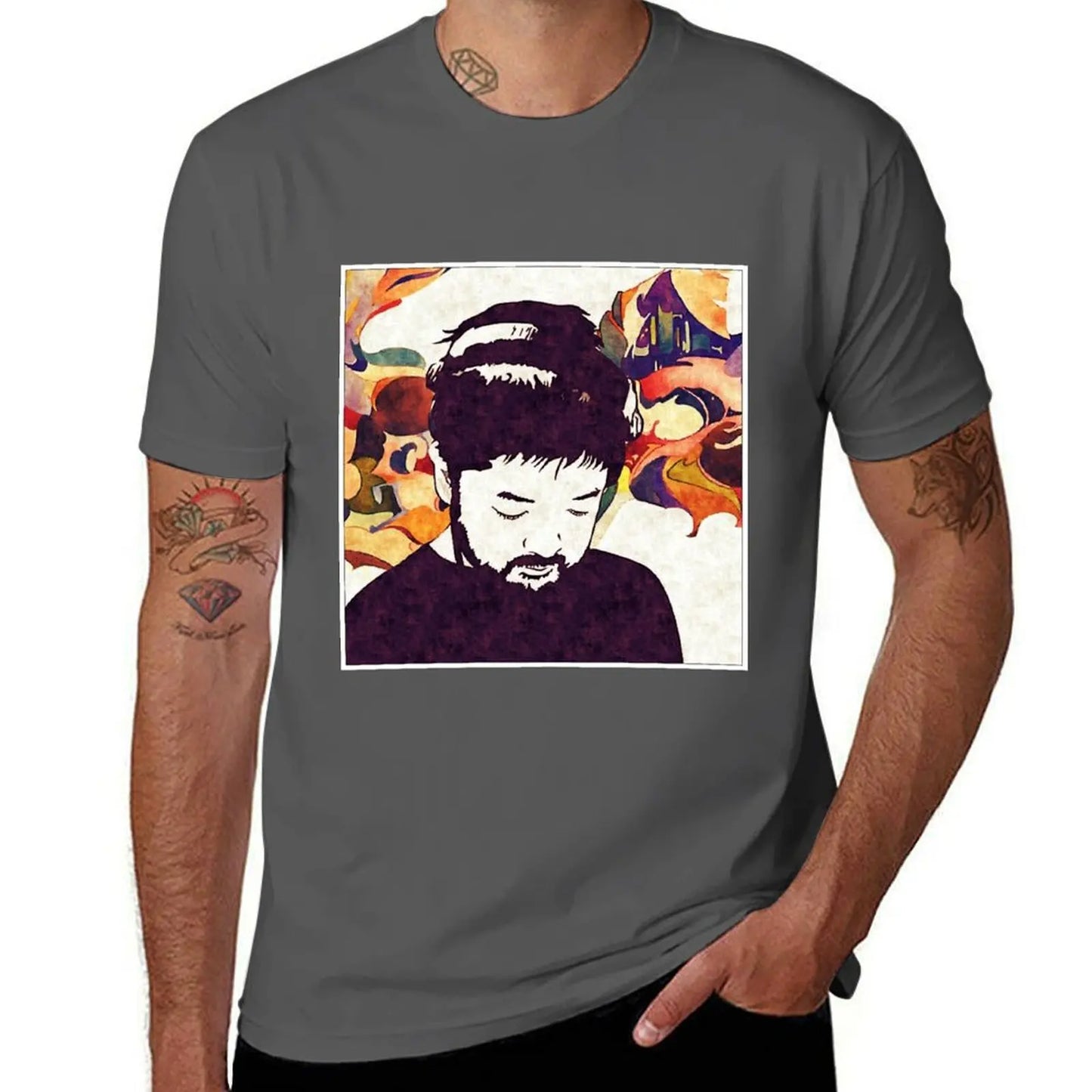Samuari Champloo: Nujabes Plain (Color) T-Shirt Work Utility Casual Tee Shirt