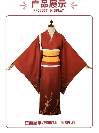 Bungo Stray Dogs: Izumi Kyōka Cosplay Costume Full Set Kimono Obi Hair Accessories Anime Role Play