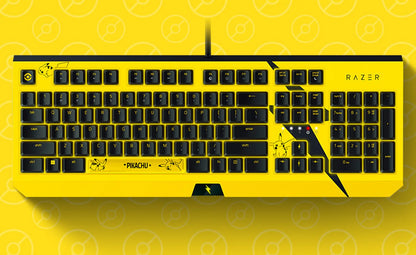 Pokemon: Pikachu Limited Edition 104 Key Wired Computer Gaming Mechanical Keyboard (Green Switch) Collection Mode