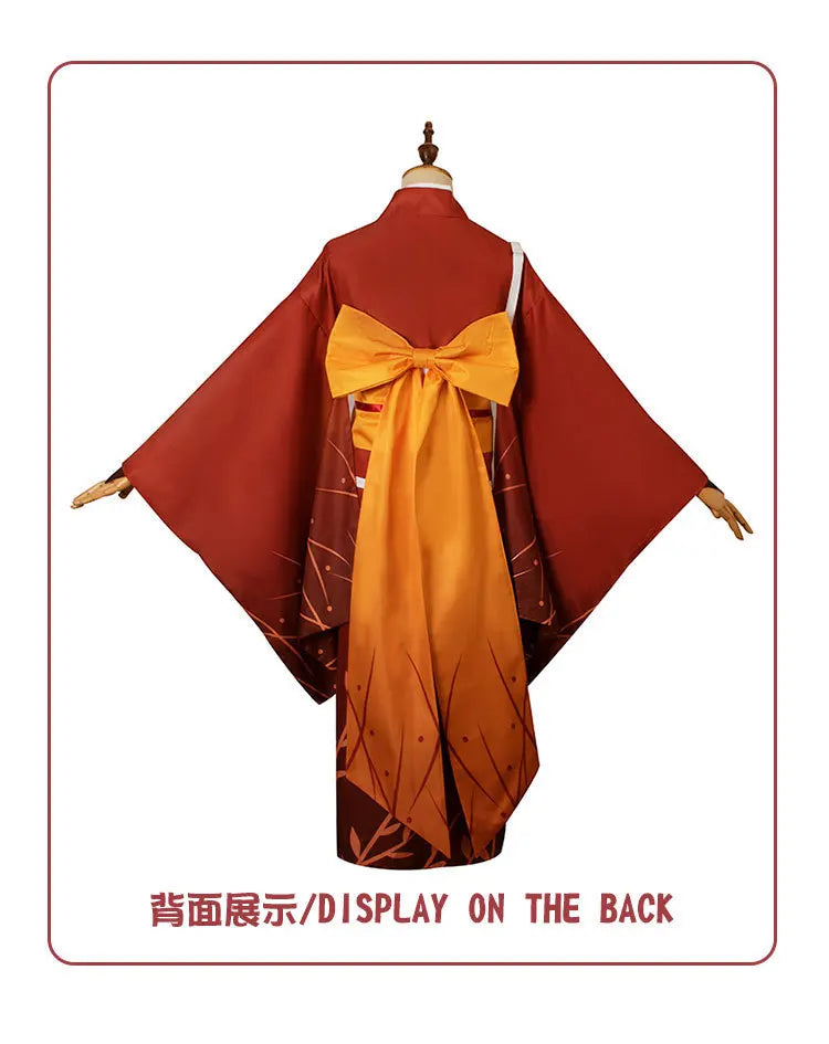Bungo Stray Dogs: Izumi Kyōka Cosplay Costume Full Set Kimono Obi Hair Accessories Anime Role Play