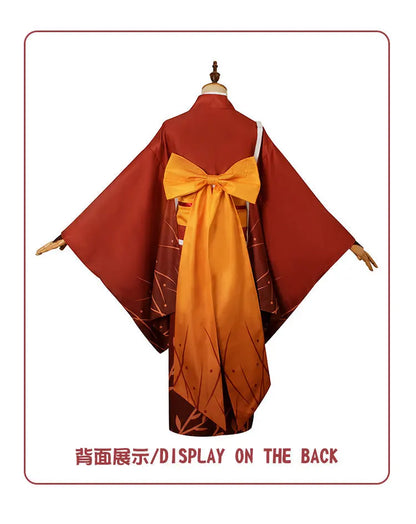 Bungo Stray Dogs: Izumi Kyōka Cosplay Costume Full Set Kimono Obi Hair Accessories Anime Role Play