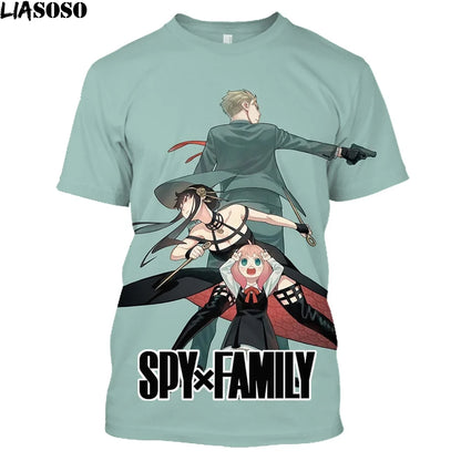 Spy x Family: T-Shirts Fashion Streetwear O-Neck T Shirt Harajuku