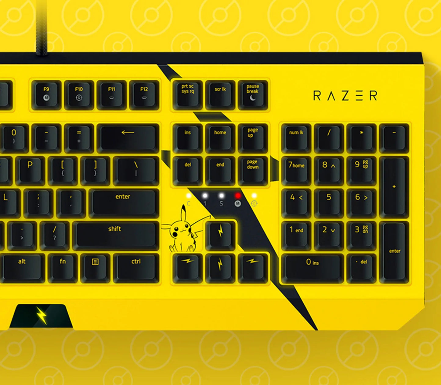 Pokemon: Pikachu Limited Edition 104 Key Wired Computer Gaming Mechanical Keyboard (Green Switch) Collection Mode